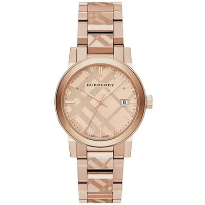Brand New Burberry The City BU9039 Rose Gold Tone Stainless Steel 38mm  Watch