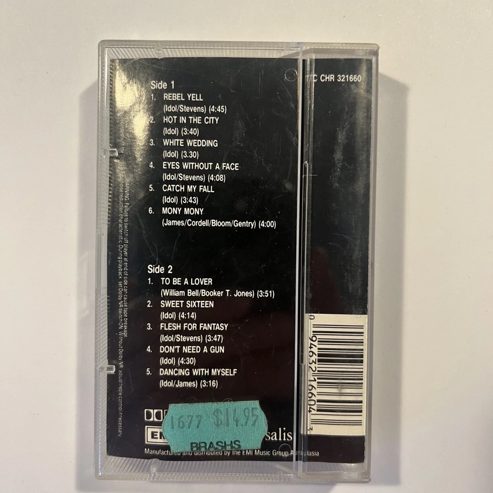 Idol Songs 11 Of The Best Cassette Album Billy Idol Greatest Hits - Image 3 of 4