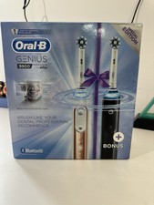 Oral-B Genius 9900 Twin Pack Electric Rechargeable Toothbrush Black, Rose Gold