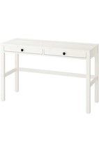 Ikea Hemnes Echtholz Schreibtisch / Schminktisch weiß Top Zustand Blitzversand