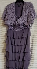 R M Richards Orchid Lace Dress Suit Size 14 special event Mother ofbride elegant