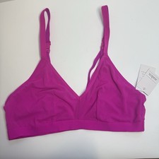 Auden Hot Pink Mesh Unlined Bralette Sz Large New