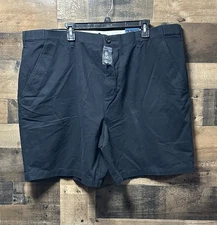 NEW Croft & Barrow Men’s Black Flat-Front Flexible Waist Size 44