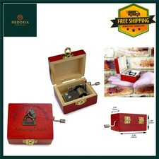 Amazing Grace Wooden Music Box - Religious Gift - Small Hand Crank Box 1 pc