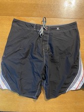 Hurley Phantom Registered 999 Board Shorts Unlined Swim Shorts Black Surf Men 38
