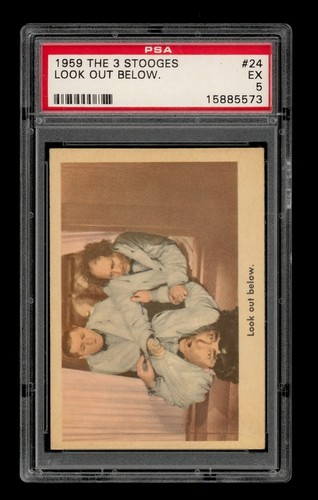 1959 The 3 Stooges Set-Break # 24 Look Out Below PSA 5 EX