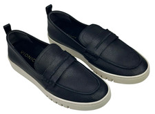 Vionic Chantel Black Pebbled Leather Penny Loafer Womens Size 8.5 Sneaker 130