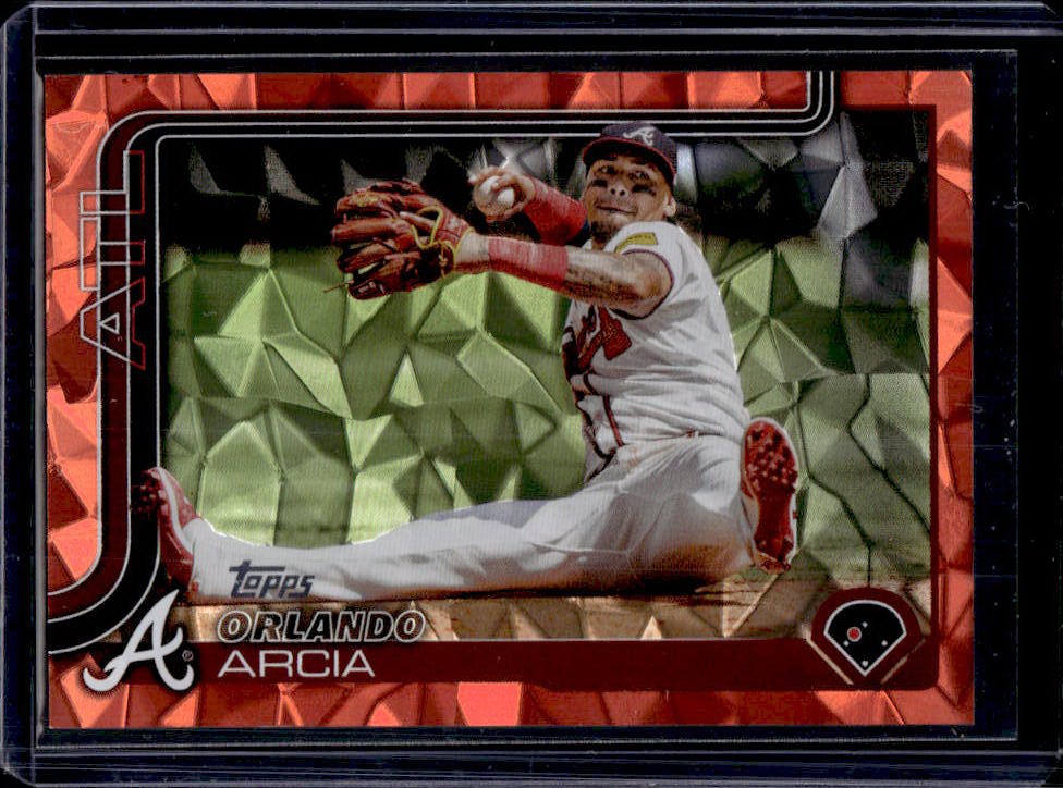 2025 Topps Orlando Arcia Spring Training Orange Foilboard #14/25