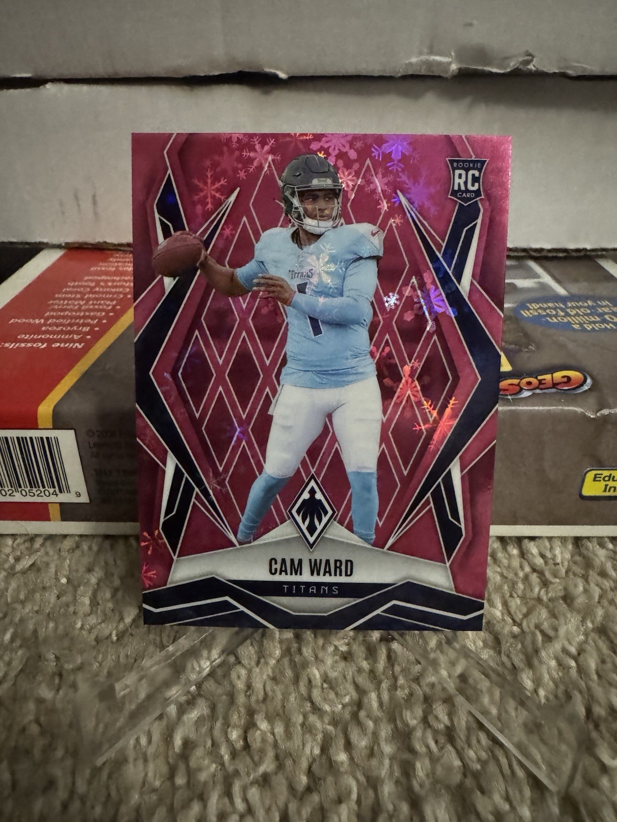 2025 Panini Phoenix - Rookies Cam Ward #194 Pink Winter /299 (RC)