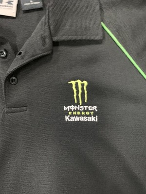 kawasaki Monster Energy Polo Shirt Blk/green  X large OEM