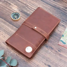 Leather Travel Passport Wallet – Handmade Travel Case Organizer – Grande Pelle