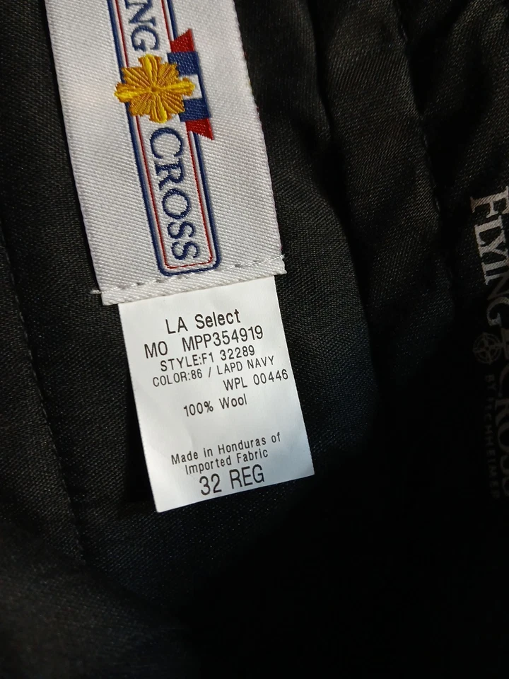 FLYING CROSS by Fechheimer 100% Wool Mens Pants LAPD Navy Size 32 REG New - Image 4 of 4