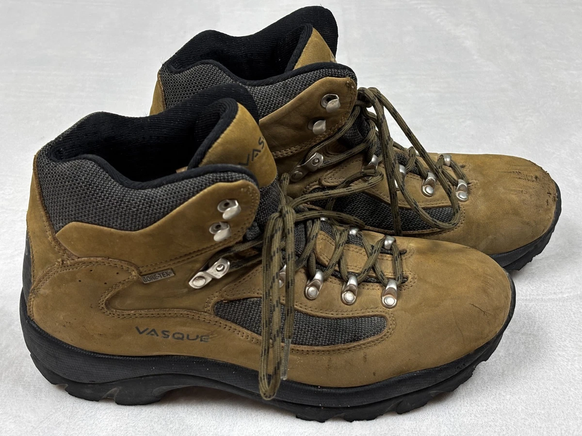 vtg vasque leather hiking boots brown green suede sz 10 VTG WOMENS VASQUE HIKING SUEDE BROWN BOOTS SIZE 7.5 | eBay main image 4