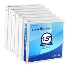 1.5-Inch 3-Ring Binder with Pockets, 1-1/2    Clear View Binders 1.5 Inch White