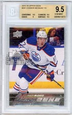 Connor McDavid 2015 Upper Deck Young Guns Rookie Card 201 BGS 9.5 (Scuffed Slab). rookie card picture