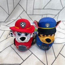 Paw Patrol Toddler Plush Slippers Size 5-6 Red Blue Chase Marshall 3D Vehicle