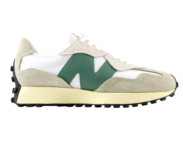 New Balance 327 Unisex Women 6 / Men 4.5 Leather Sneakers White