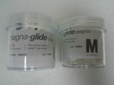 24 Longarm Magna-glide Pre-Wound Bobbins M Thread 40 Wt. Polyester