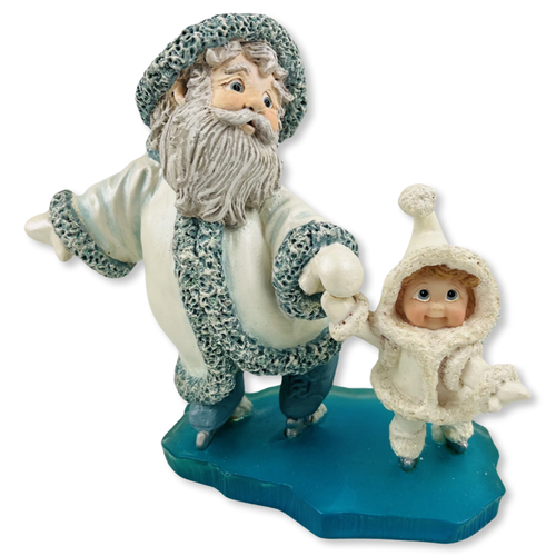 Dreamsicles Figurine Northern Lights Merry Skaters Santa Large 6 1/2