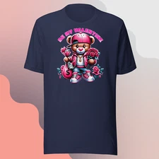 Valentine Big Tall Sm Bear Roses Holiday Love Graphic Tee Shirt Pro Club Shaka