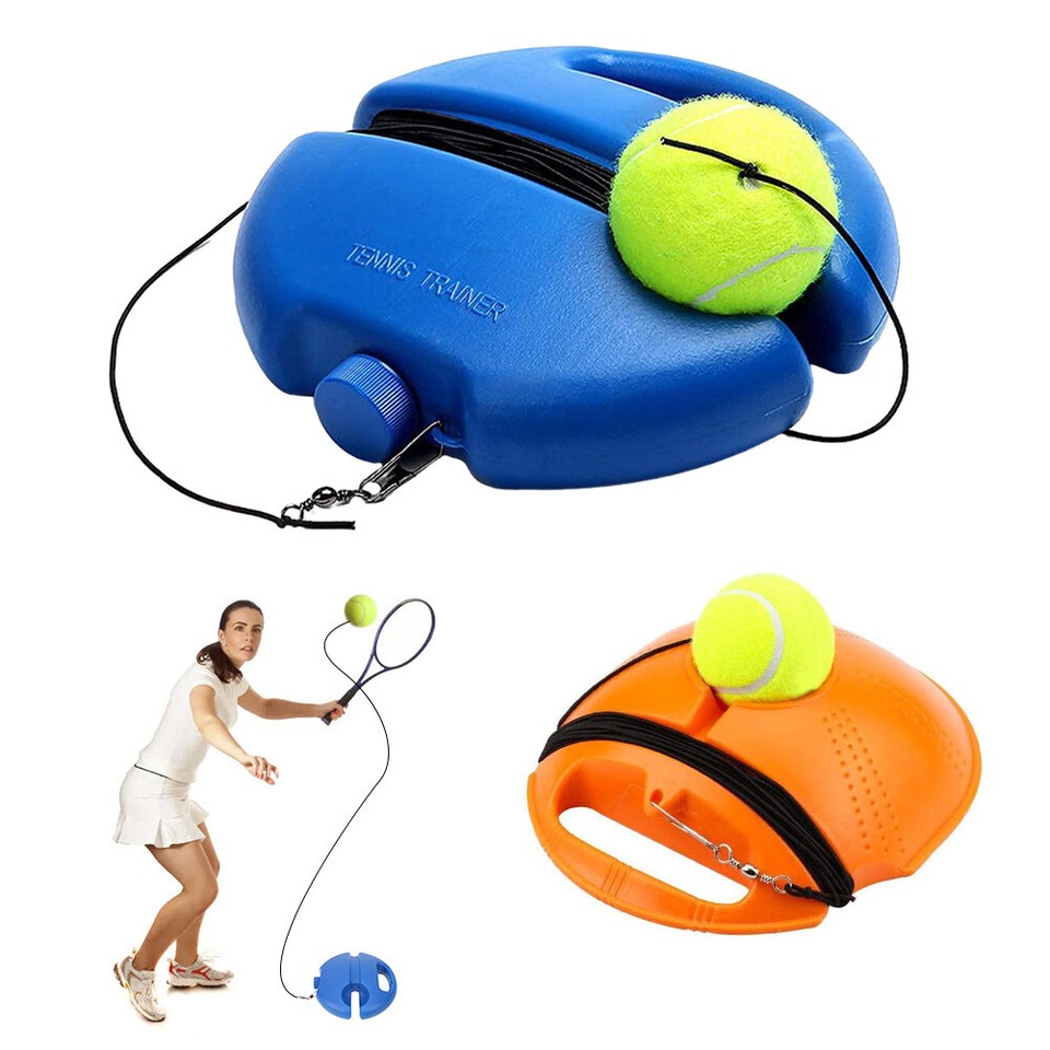 Tennis Trainer Rebound Ball with Long Elastic Rope Tennis Exercise