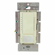 Lutron Maestro MS-OP600M-LA Occupancy Vacancy Sensor W/ Dimmer Switch Lt. Almond