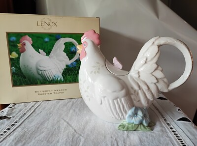 Lenox ''Butterfly Meadow'' Teekanne Huhn Porzellan 25x20x14 cm.