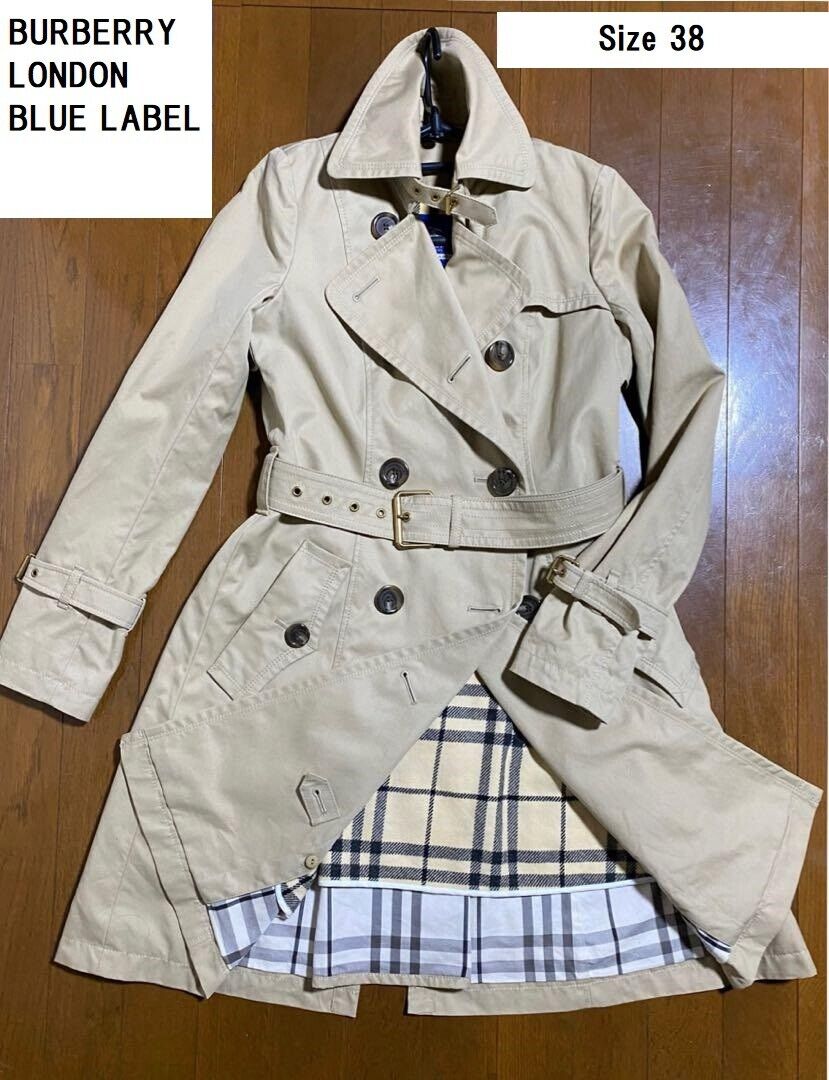 BURBERRY LONDON BLUE LABEL FRF12-697-40 Trench Coat Women BURBERRY LONDON BLUE LABEL FRF12-697-40 Trench Coat Women