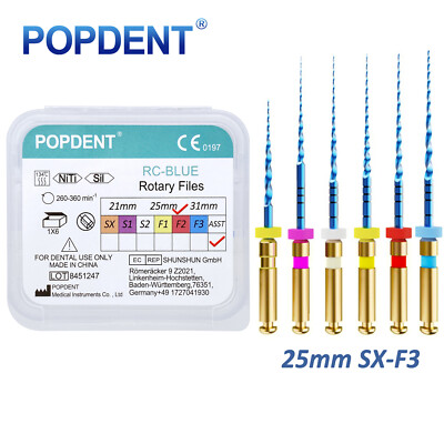Dental Endodontic Rotary Endo Root Canal File X-Pro Blue /Gold Taper POPDENT