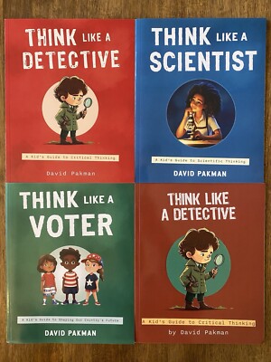 Adventures in Thinking, Lot of 4 Children s Books, Detective, Scientist, Voter