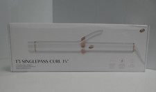 T3 SinglePass Curl 1.25 Inch Professional Curling Iron - White