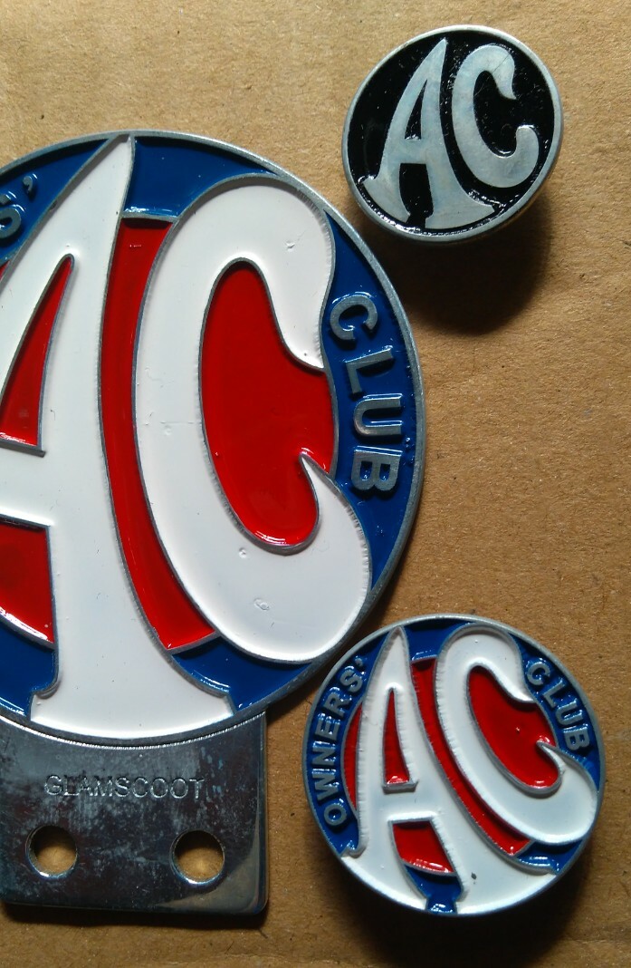 AC OWNERS CLUB CAR BADGE & PIN 5X EMBLEM LOGO PLAKETTE eBay