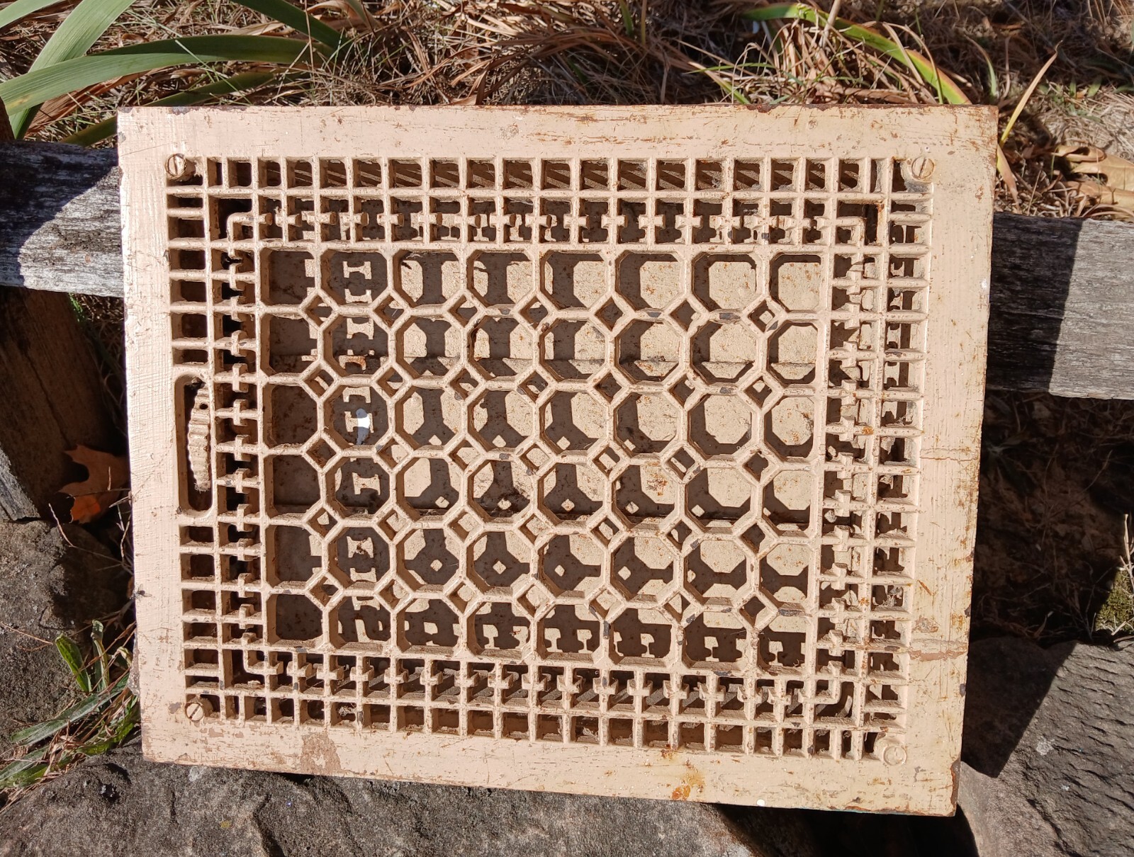 Antique Victorian Cast Iron Floor Register Vent 1890s