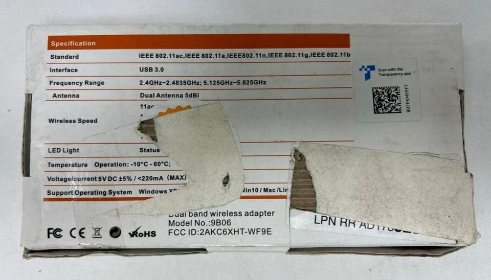 Techkey AC1750 Antenna Wireless USB Only Wireless Network for Desktop Laptop - Image 3 of 4