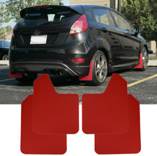 4pcs Red Mud Flaps Mudflaps Mudguards Splash Guards For 2014-2016 Ford Fiesta St