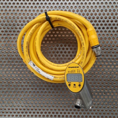 Turck Pressure Sensor, PS010V-303-2UPN8X-H1141 W/ Cable RKC4.4T-4-RSC4.4T/S1587