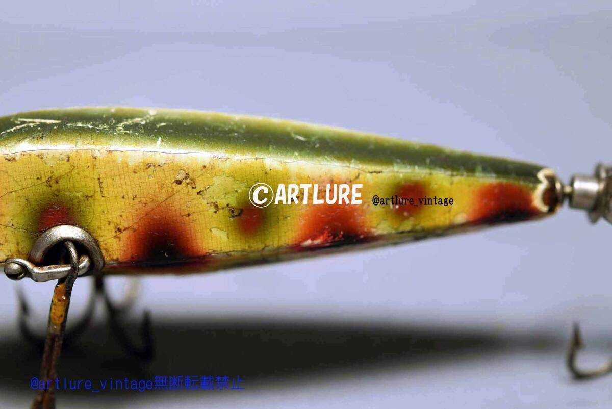 VINTAGE WOODEN LURE HEDDONN O DOWAGIAC MINNOW C1915~ (B0117 VINTAGE WOODEN LURE HEDDONN O DOWAGIAC MINNOW C1915~ (B0117