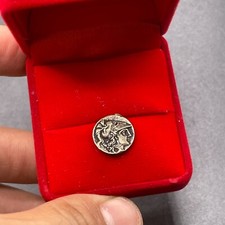 Unique Ancient Roman Greek bronze rare coated coin 4th-5th century BCE