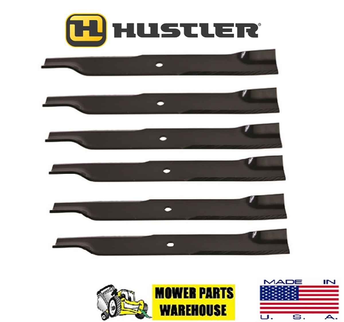 6 HUSTLER MOWER BLADES 66