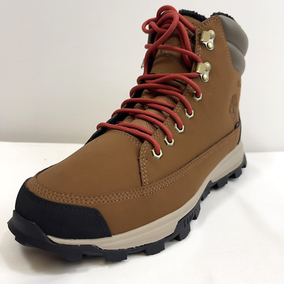 Timberland Boots Men 8.5 Beige Black Leather Waterproof  display picture 3