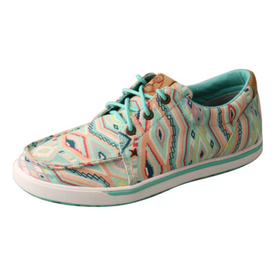 Twisted Boots Women's Hooey Lopers C Toe - Lt Blue/Multi-color - Size 5.5