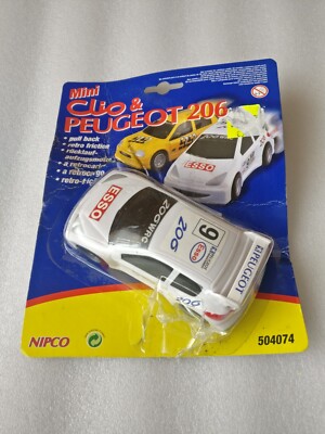 NIPCO Peugeot 206 WRC Pull Back Toy Car Retro Friction 2002 New