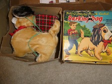 Vintage 1950s Linemar Japan Battery Operated Barking Dog Toy 6" Tall in Box