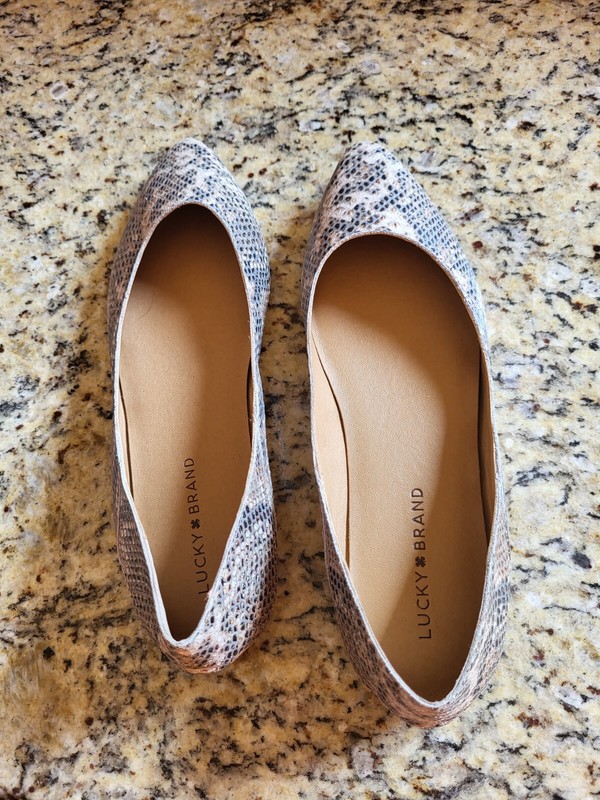 Nwob Lucky Brand Women's Size 10 Snake Print Flats