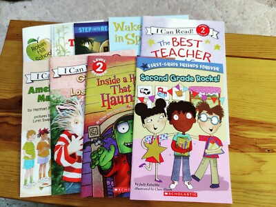 Lot of 9 SCHOLASTIC Level 2 Reader- The Pumpkin patch, The cows are in the corn