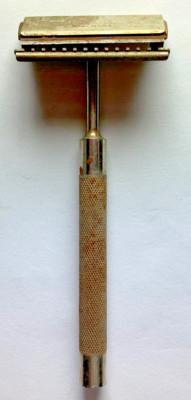Safety Shaving Grooming Razor Christy All Metal 4 Inches Made in USA Vintage
