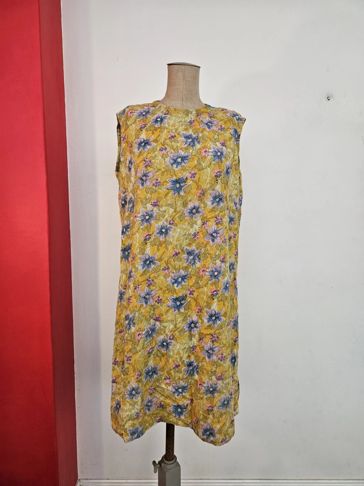 Vintage 60s Shirt Dress Handmade Size S-M