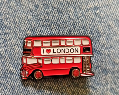 DOUBLE DECKER BUS-ENAMEL PIN-BUY ALL PINS U WANT FOR $4.99 SHIPPING ...