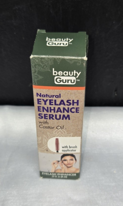 Beauty Guru Natural EYELASH ENHANCE SERUM with Castor Oil .27 fl. oz (8 ml)