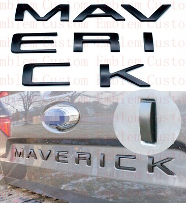 Matte Black letters compatible with FORD MAVERICK 2022 23 logo